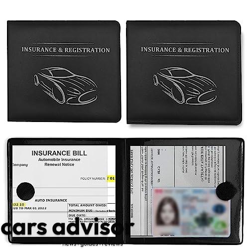 QUICTO 2PCS Car Registration and Insurance Card Holder, Car Card Or...