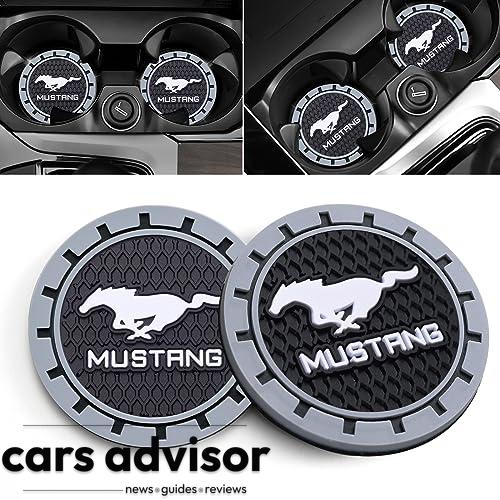 XIGRALUCK Car Cup Coaster for Ford Mustang Recessed Silicone Cup Ho...