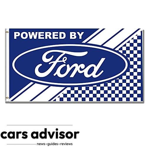 KasFlag Ford Powered Banner Flag 3x5ft (150D Poly HD Printing) Coll...