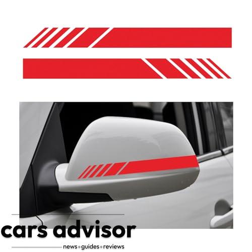Kewucn 2PCS Car Rear View Mirror Stickers, Waterproof Auto Side Rea...