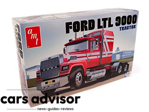 Round 2 Unknown AMT Ford LTL 9000 Semi Tractor 1:24 Scale Model Kit...