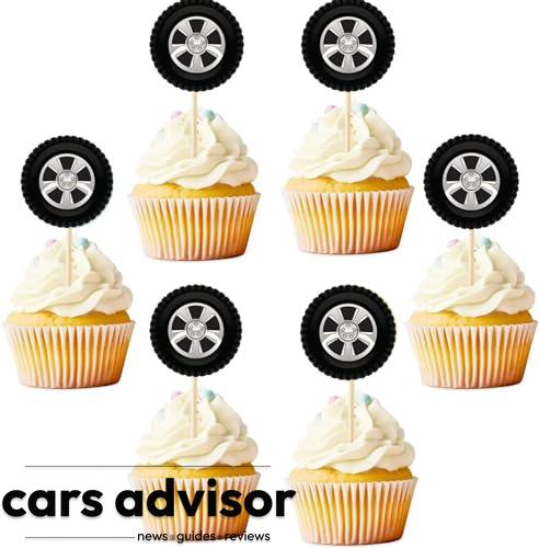 Tire Cupcake Topper,Racing Wheel Cake Topper,Tyre Cake Decorations ...