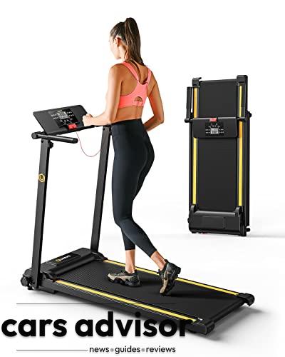 UREVO 2.25HP Folding Treadmill for Home with 12 HIIT Modes, Compact...