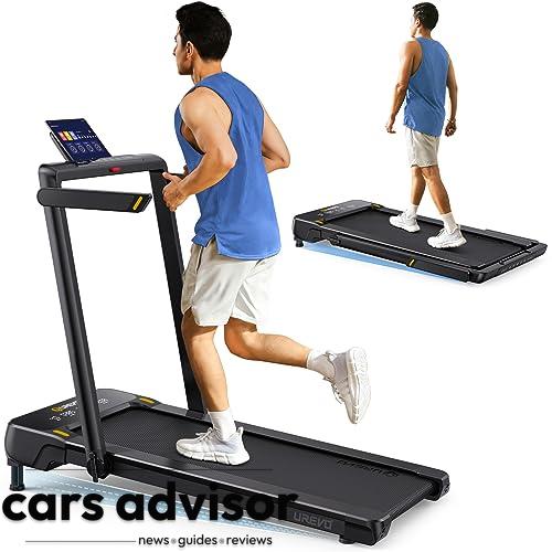 UREVO Walking Pad Treadmill with Incline, 2.5 HP Under Desk Treadmi...