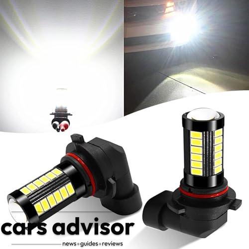 Flygun 2 PCS 9006 Car LED Fog Light Bulbs, 6500K White Super Bright...