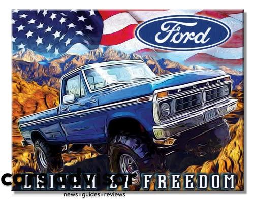 Desperate Enterprises Ford Freedom Truck Tin Sign - Nostalgic Vinta...