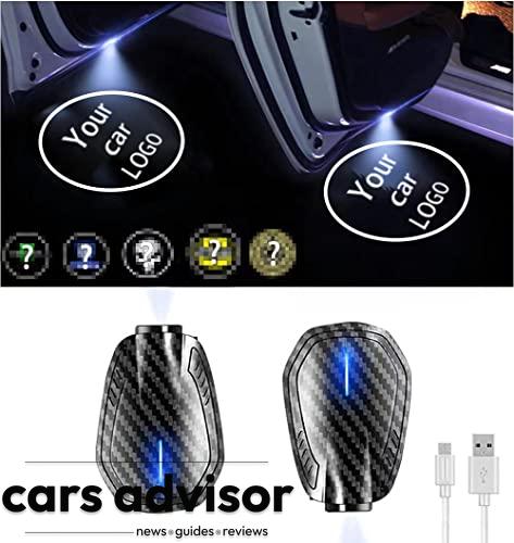 LOWEEY Car Door Lights,2Pcs Car Door LED Logo Projector Lights,Rech...