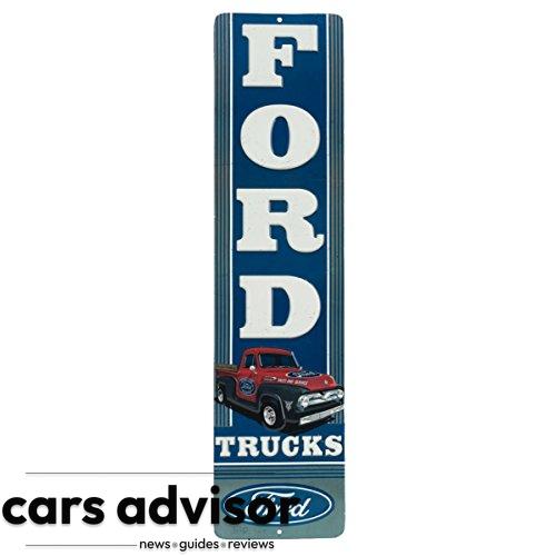 Open Road Brands Ford Trucks Vertical Embossed Metal Sign - Vintage...